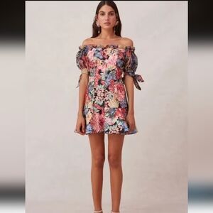 NWT KEEPSAKE the Label Runaway Floral Dress Cocktail Mini Party Wedding Spring M